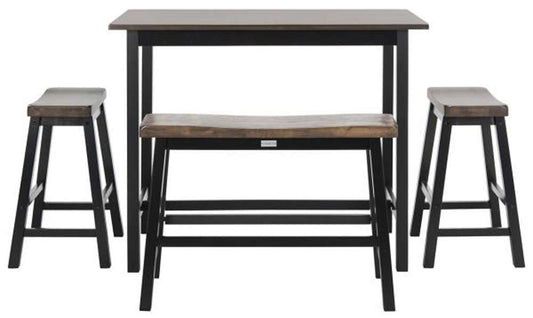 Safavieh - Haley 4Pc Pub Set - Black - Brown - AMH8503B veiw 1