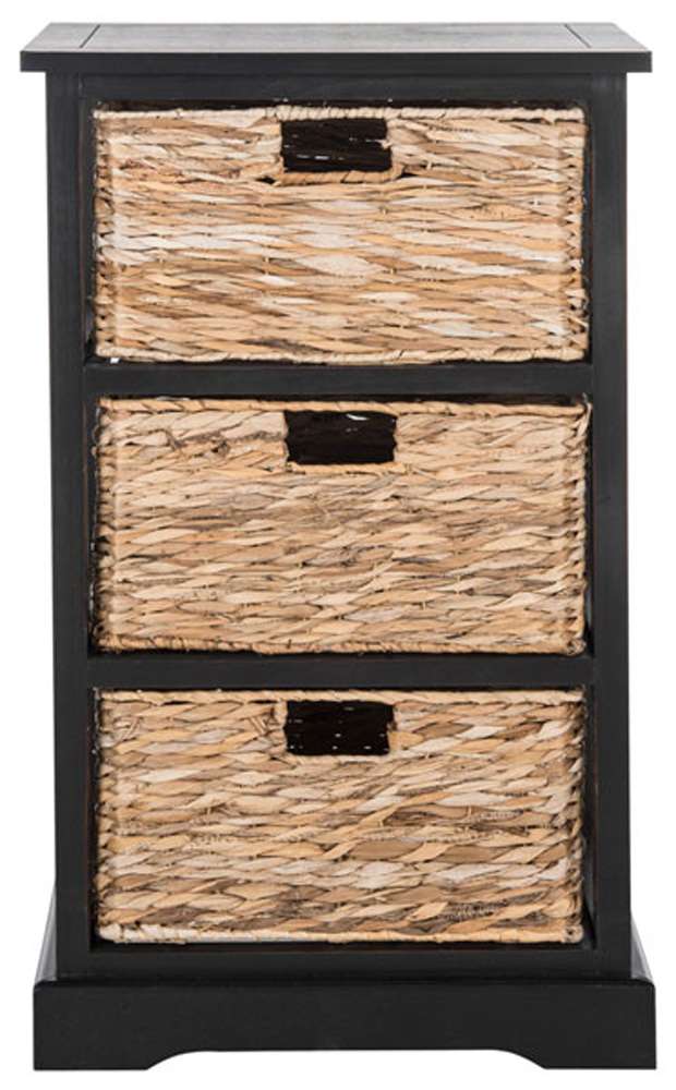 Safavieh - Halle Storage Side Table - Distressed Black  - AMH5738A veiw 1