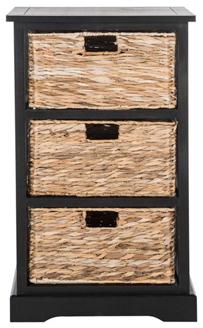 Safavieh - Halle Storage Side Table - Distressed Black  - AMH5738A veiw 1