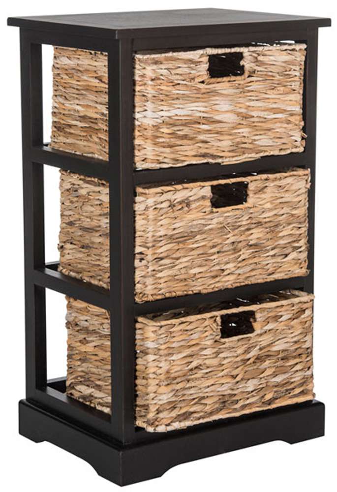 Safavieh - Halle Storage Side Table - Distressed Black  - AMH5738A veiw 3