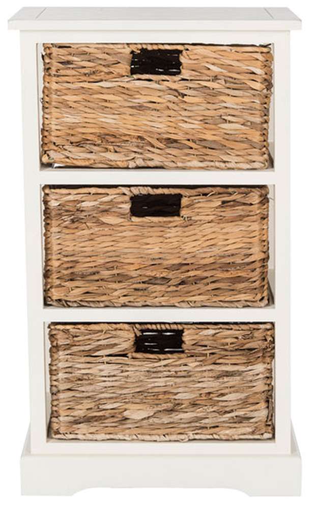 Safavieh - Halle Storage Side Table - Vintage White - AMH5738B veiw 1