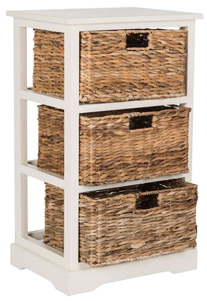 Safavieh - Halle Storage Side Table - Vintage White - AMH5738B veiw 3