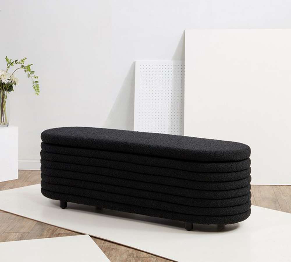 Safavieh - Jaymie Storage Bench - Black - Black - SFV5040C veiw 2