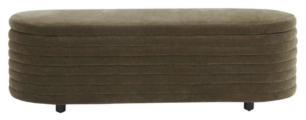 Safavieh - Jaymie Storage Bench - Dark Olive - Black - SFV5040E veiw 1