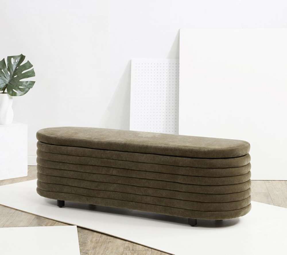Safavieh - Jaymie Storage Bench - Dark Olive - Black - SFV5040E veiw 2