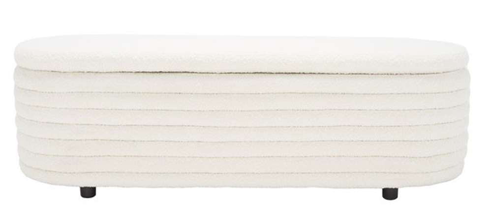 Safavieh - Jaymie Storage Bench - Ivory - Black - SFV5040B veiw 1