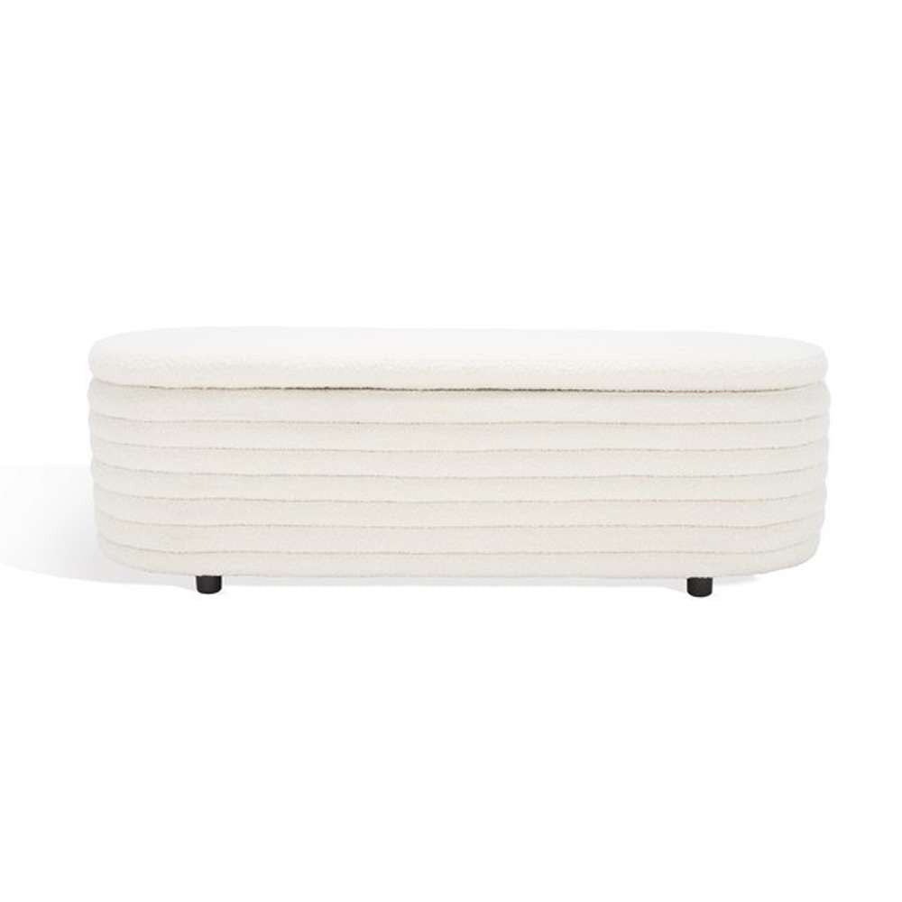 Safavieh - Jaymie Storage Bench - Ivory - Black - SFV5040B veiw 2