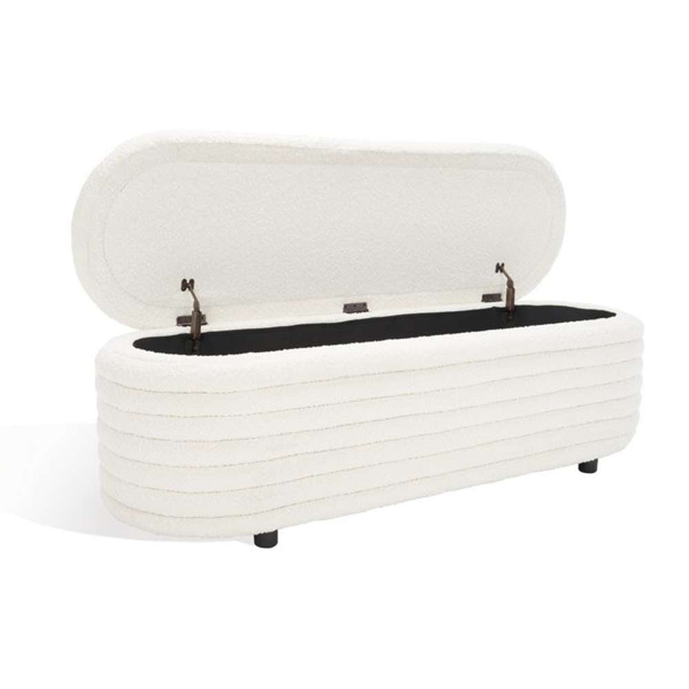 Safavieh - Jaymie Storage Bench - Ivory - Black - SFV5040B veiw 4