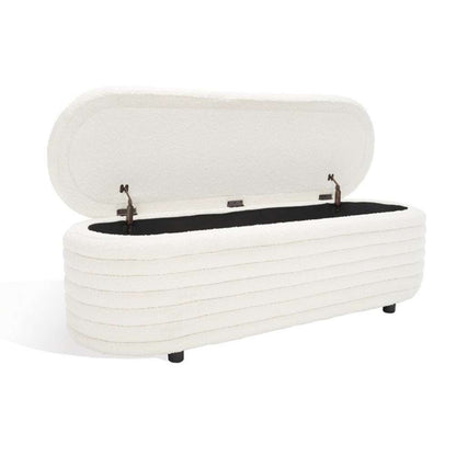 Safavieh - Jaymie Storage Bench - Ivory - Black - SFV5040B veiw 4