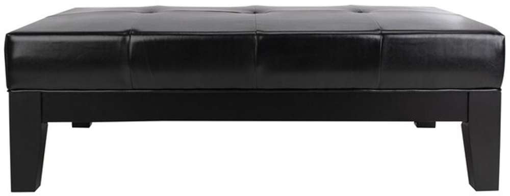 Safavieh - Jordan Cocktail Ottoman - Black - HUD4066B veiw 1