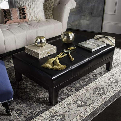 Safavieh - Jordan Cocktail Ottoman - Black - HUD4066B veiw 2