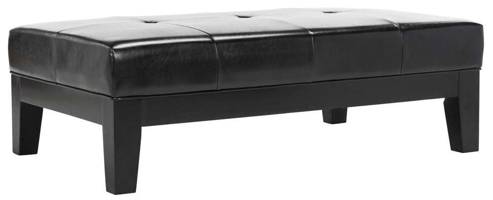 Safavieh - Jordan Cocktail Ottoman - Black - HUD4066B veiw 3