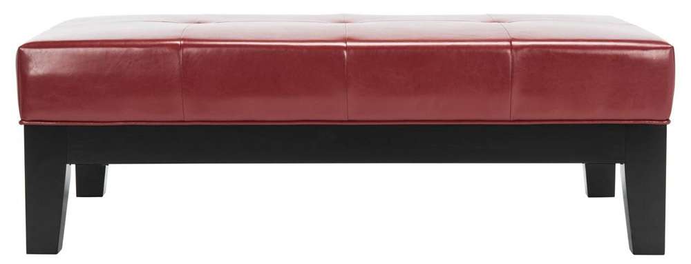 Safavieh - Jordan Cocktail Ottoman - Red - HUD4066R veiw 1