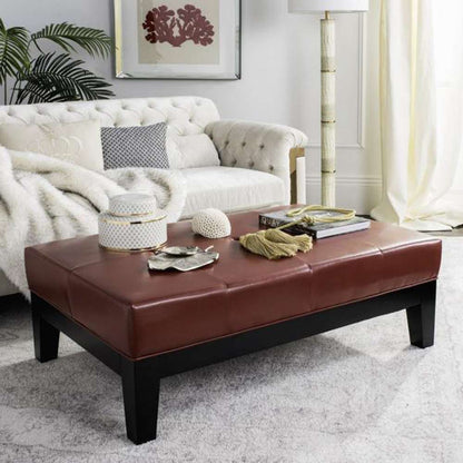 Safavieh - Jordan Cocktail Ottoman - Red - HUD4066R veiw 2