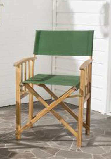 Safavieh - Laguna Director Chair - Natural - Green  (Set of 2) - PAT7004B-SET2 veiw 1