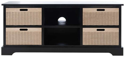 Safavieh - Landers 4 Drw Media Stand - Black - MED5704B veiw 1