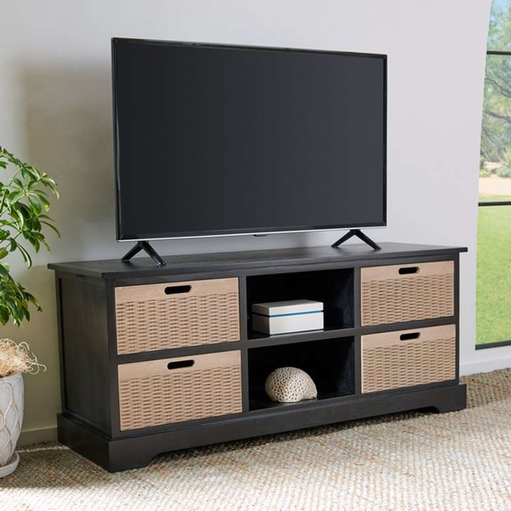 Safavieh - Landers 4 Drw Media Stand - Black - MED5704B veiw 2