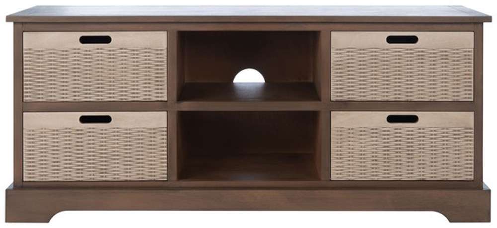 Safavieh - Landers 4 Drw Media Stand - Brown - MED5704C veiw 1