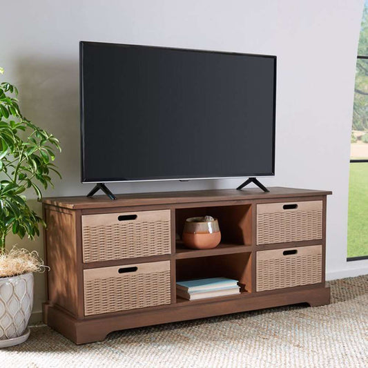 Safavieh - Landers 4 Drw Media Stand - Brown - MED5704C veiw 2