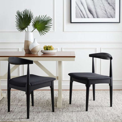 Safavieh - Lionel Retro Dining Chair - Black  (Set of 2) - DCH1003B-SET2 veiw 2