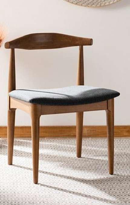 Safavieh - Lionel Retro Dining Chair - Walnut - Dark Grey  (Set of 2) - DCH1003A-SET2 veiw 1