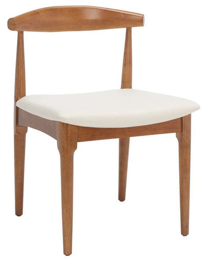 Safavieh - Lionel Retro Dining Chair - Walnut - White  (Set of 2) - DCH1003D-SET2 veiw 3