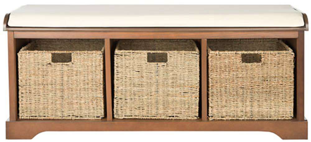 Safavieh - Lonan Storage Bench - Brown - AMH5733D veiw 1