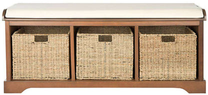Safavieh - Lonan Storage Bench - Brown - AMH5733D veiw 1