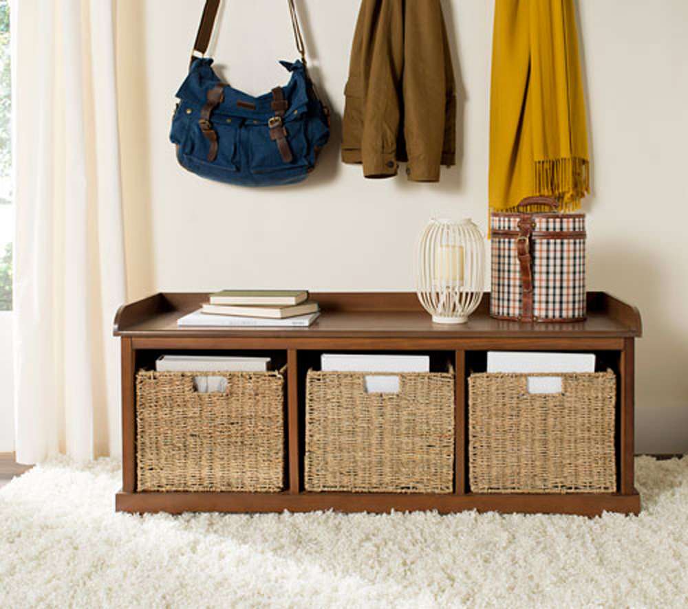 Safavieh - Lonan Storage Bench - Brown - AMH5733D veiw 2