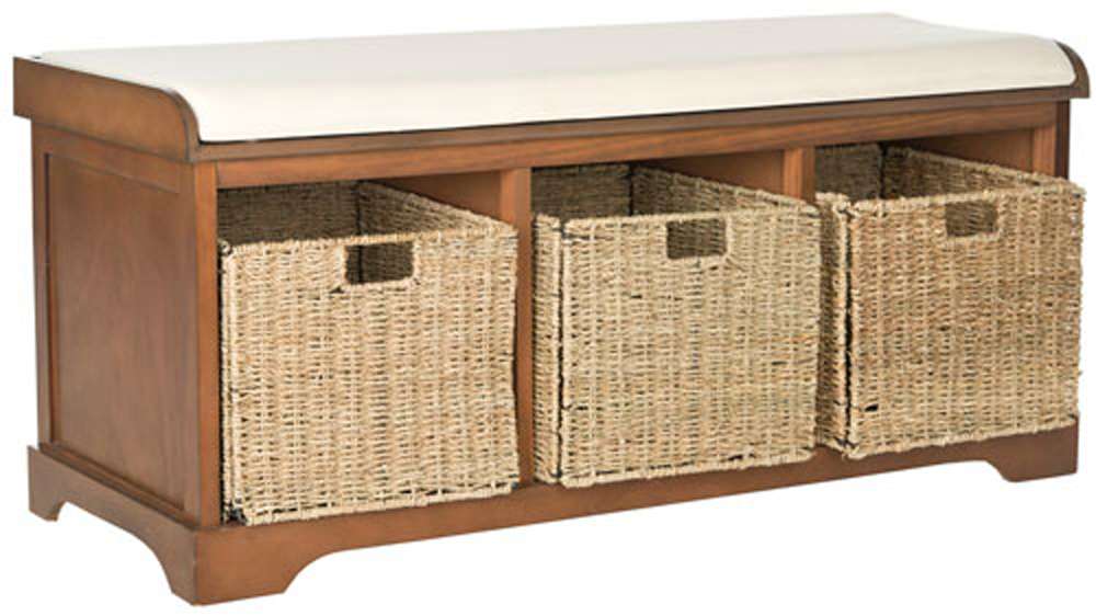 Safavieh - Lonan Storage Bench - Brown - AMH5733D veiw 3