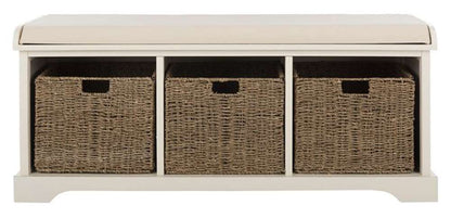 Safavieh - Lonan Storage Bench - White - AMH5733C veiw 1