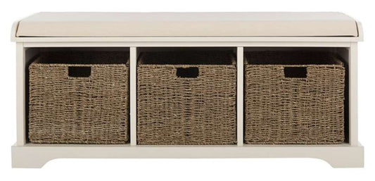 Safavieh - Lonan Storage Bench - White - AMH5733C veiw 1