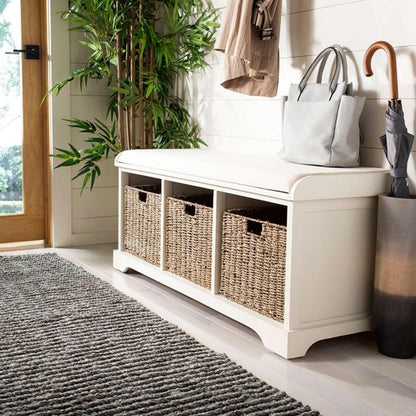 Safavieh - Lonan Storage Bench - White - AMH5733C veiw 2