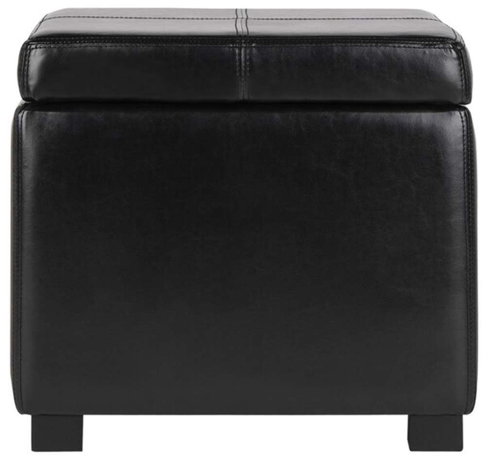 Safavieh - Madison Sq Ottoman - Black - HUD8228B veiw 1