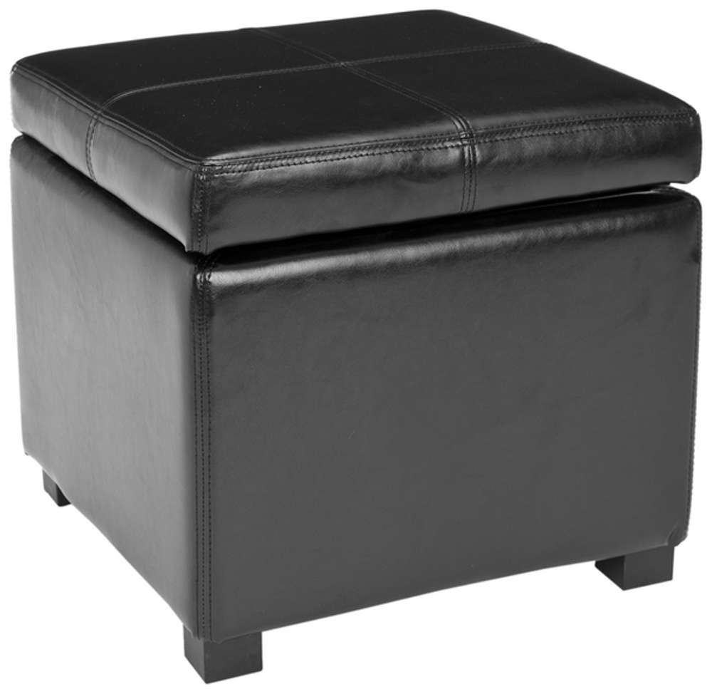 Safavieh - Madison Sq Ottoman - Black - HUD8228B veiw 3