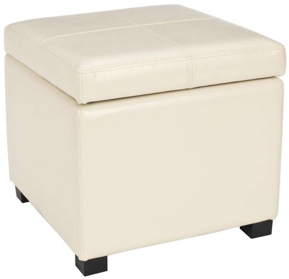 Safavieh - Madison Sq Ottoman - Flat Cream - HUD8228K veiw 3