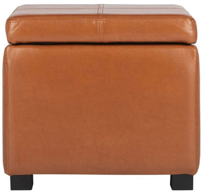 Safavieh - Madison Sq Ottoman - Saddle - HUD8228C veiw 1
