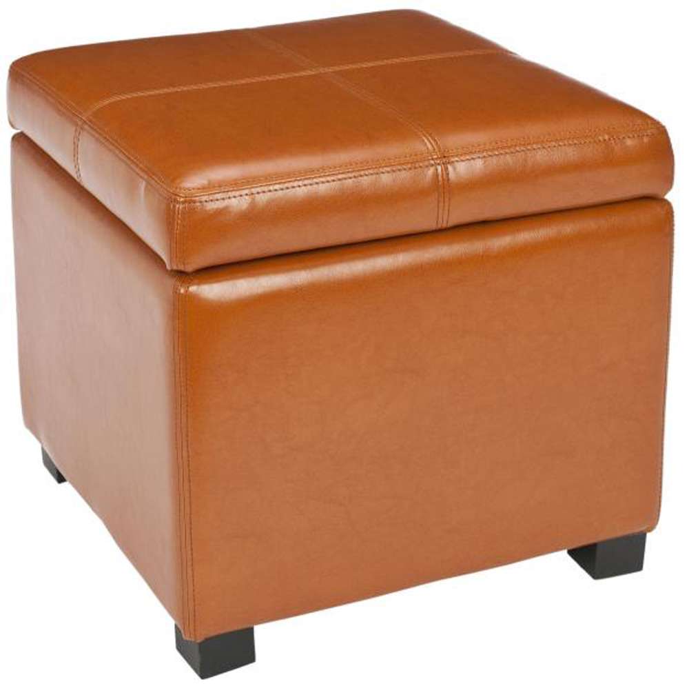 Safavieh - Madison Sq Ottoman - Saddle - HUD8228C veiw 3