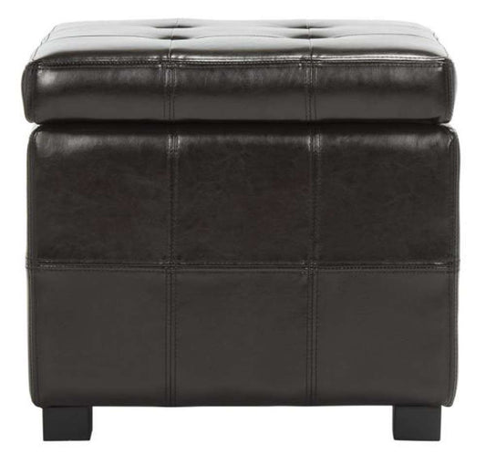Safavieh - Maiden Sq Tufted Ottoman - Brown - HUD8231A veiw 1