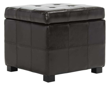 Safavieh - Maiden Sq Tufted Ottoman - Brown - HUD8231A veiw 3