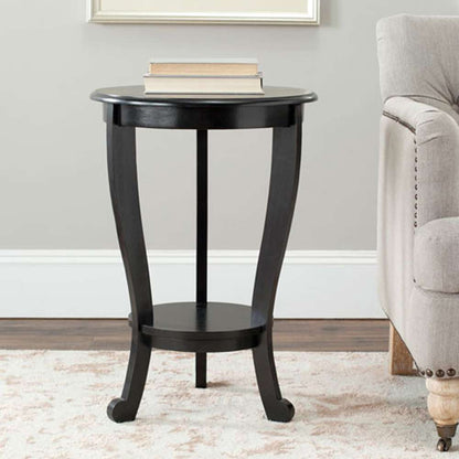 Safavieh - Mary Pedestal Table - Distressed Black  - AMH5711B veiw 2