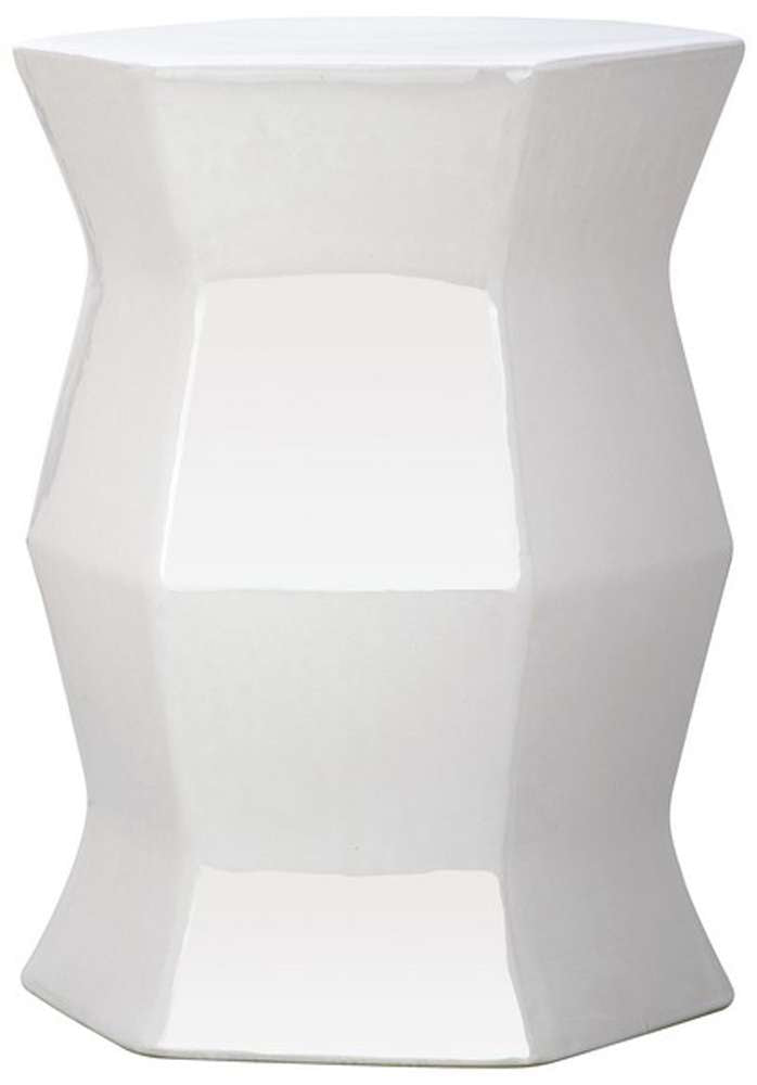 Safavieh - Modern Hexagon Garden Stool - White - ACS4542A veiw 1
