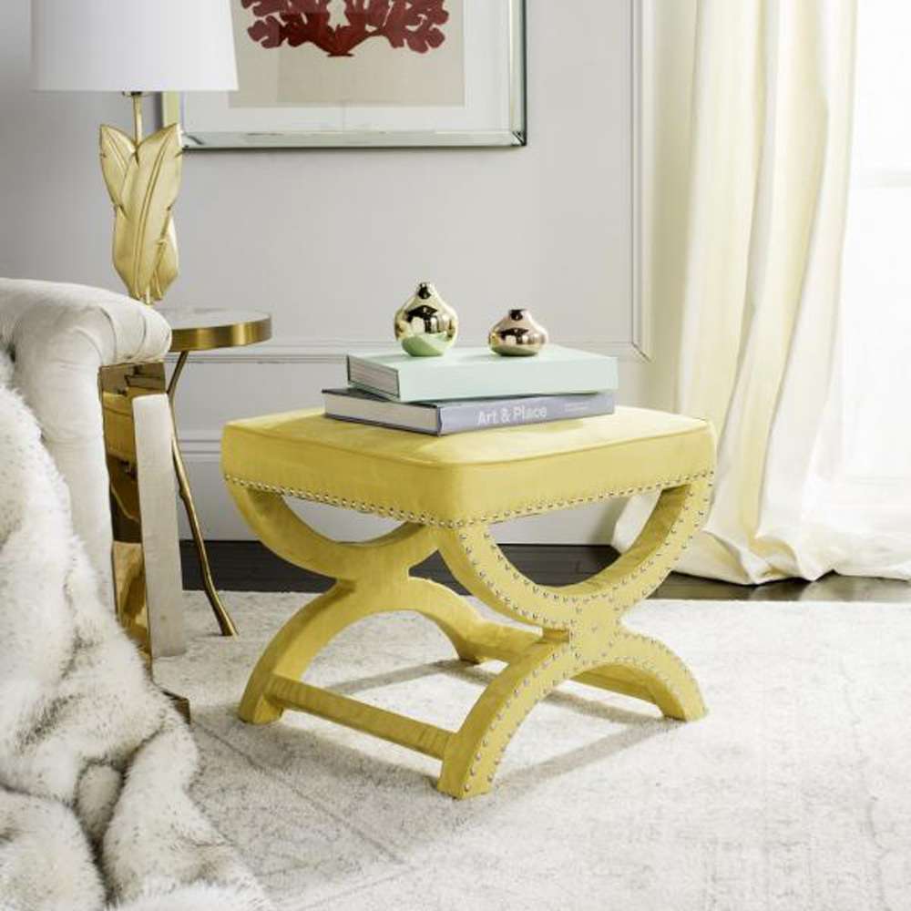 Safavieh - Mystic Ottoman - Yellow - MCR4645C veiw 2