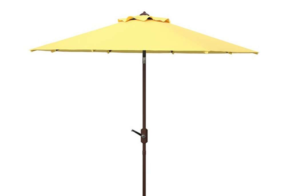 Safavieh - Ortega 9 Ft Crank Umbrella - Yellow - PAT8001Y veiw 1