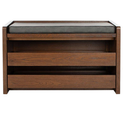 Safavieh - Percy Storage Bench - Grey - Walnut - BCH6400C veiw 1