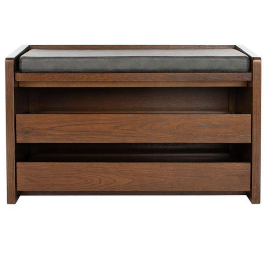 Safavieh - Percy Storage Bench - Grey - Walnut - BCH6400C veiw 1