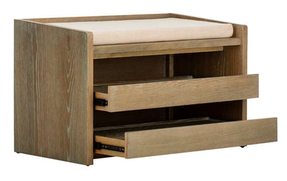 Safavieh - Percy Storage Bench - Rustic Oak - Beige - BCH6400A veiw 3