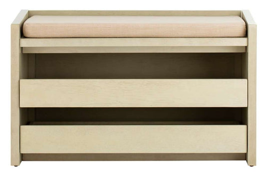 Safavieh - Percy Storage Bench - White Washed - Beige - BCH6400B veiw 1