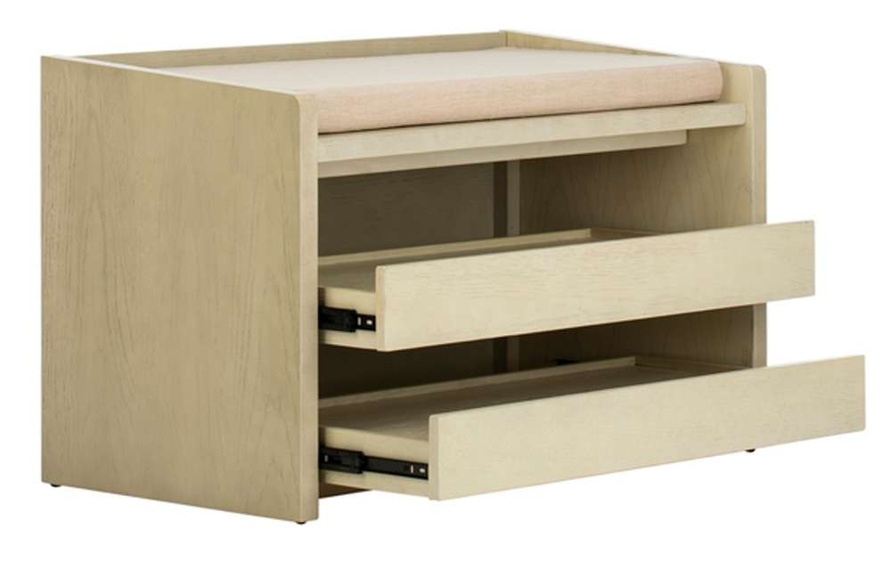 Safavieh - Percy Storage Bench - White Washed - Beige - BCH6400B veiw 3