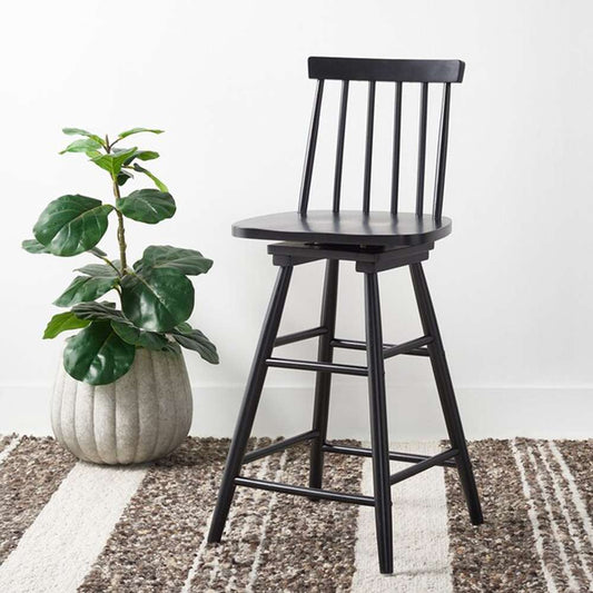 Safavieh - Quai Swivel Counter Stool - Black - BST1404A veiw 2